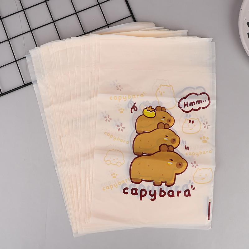 15/30Pcs Portable Universal Auto Door Seat Household Thickened Desktop Trash Can Cartoon Capybara Car Disposable Garbage Bag