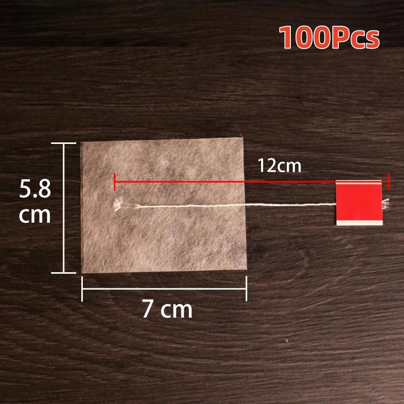 

100 шт. Биоразлагаемые пустые чайные пакетики из кукурузного волокна с ниткой и фильтром, одноразовые, прозрачные A1