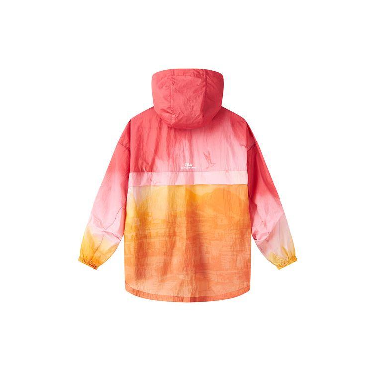 FILA Loose Casual Sports Hooded Woven Jacket Women jackets Orange F11W118725F-ZA