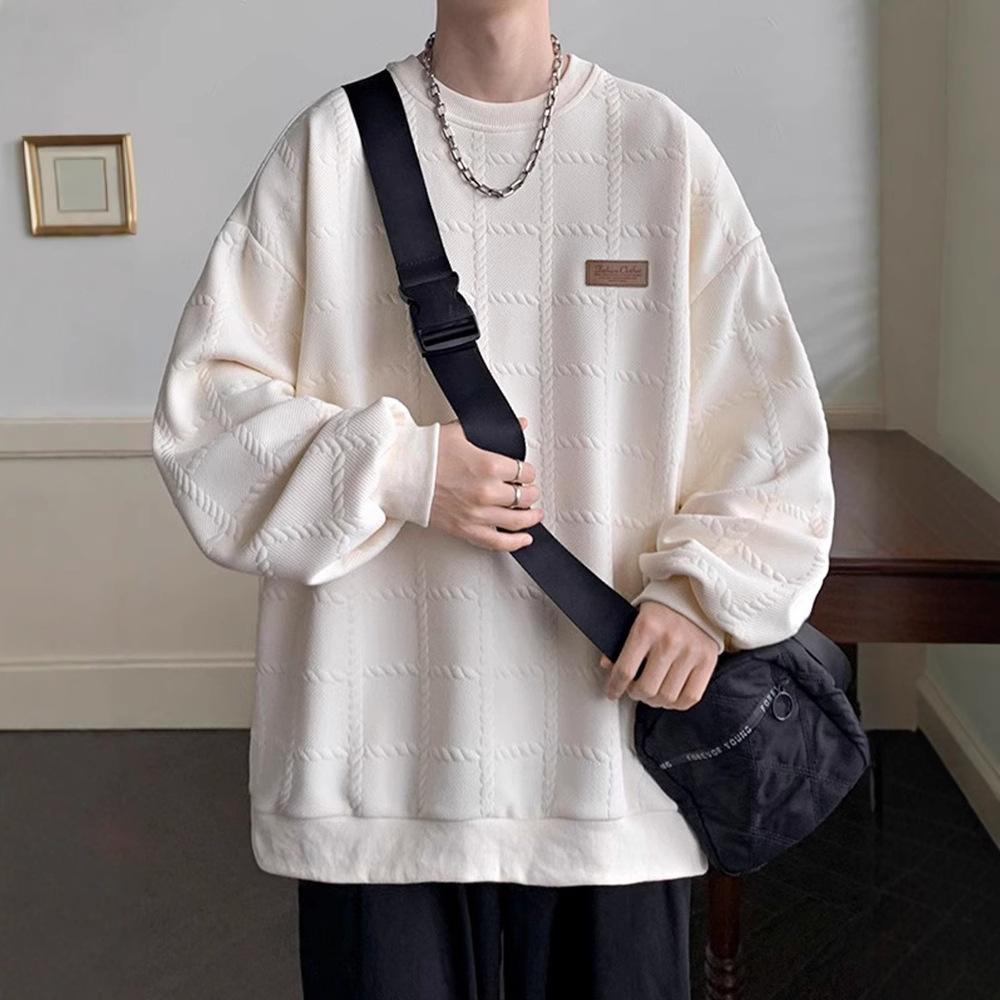 Versatile Heavyweight Sweatshirt for Men In Spring and Autumn American Trendy Brand Ins Casual Men's Wear Niche Design To Wear with Clothes