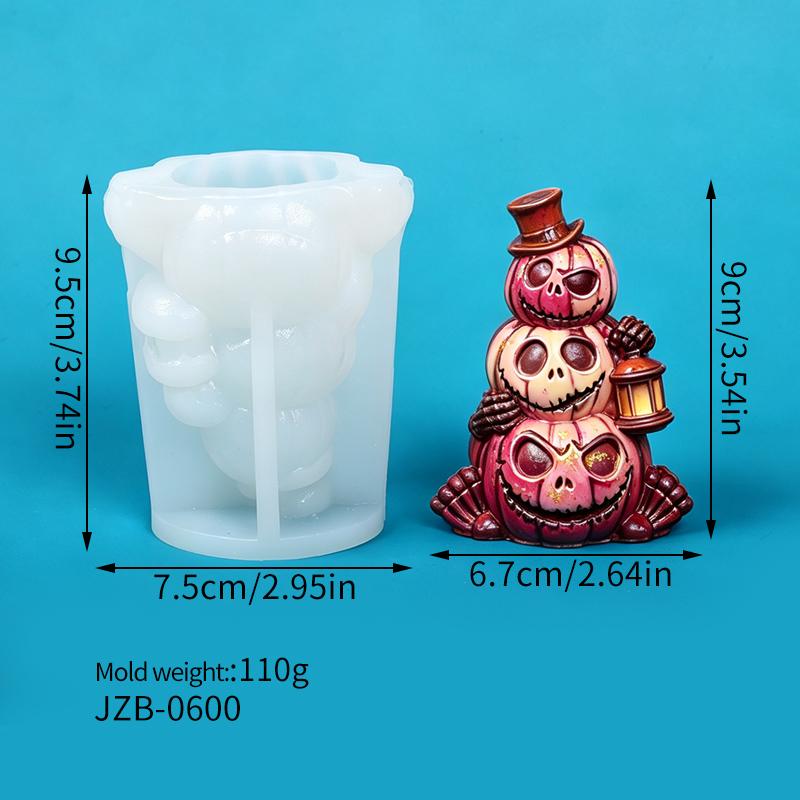 Xiaomi Halloween Ghost Rose Skull Devil Pumpkin Silicone Candle Mold DIY Aroma Soap Plaster Clay Craft Casting Home Party Decor