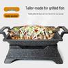 Korean Japanese Style Alcohol Heated Non-stick Fish Grill Pan