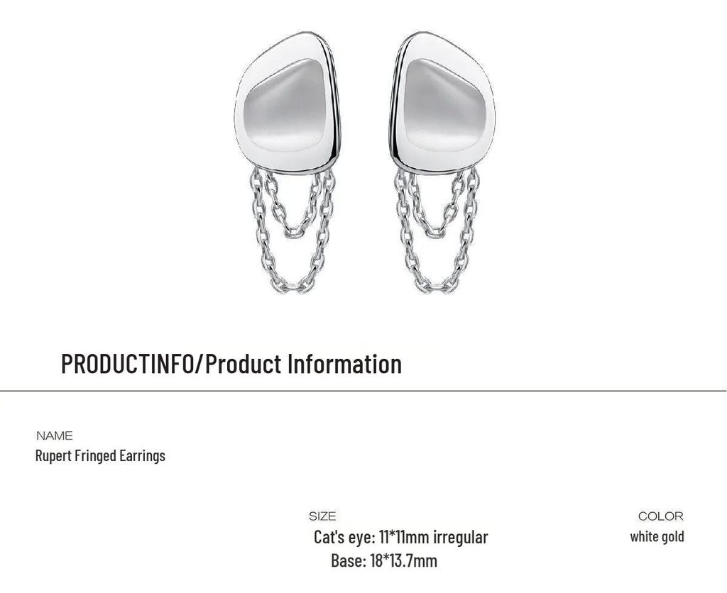 Doudou's Style Rupert Earrings: High-End Minimalist Studs with Trendy Design and Mother-of-Pearl.