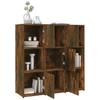Bookshelf Smoked Oak 90 x 30 x 90 cm Wood Based Material