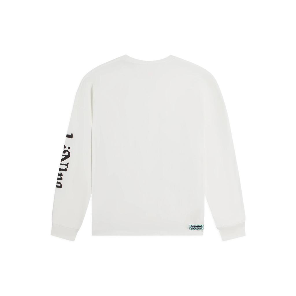 Li-Ning X Rooovie Artist Collaboration Patterned Letter Print Crew Neck Sweatshirt Unisex Tops Off-White AHSSB19-1