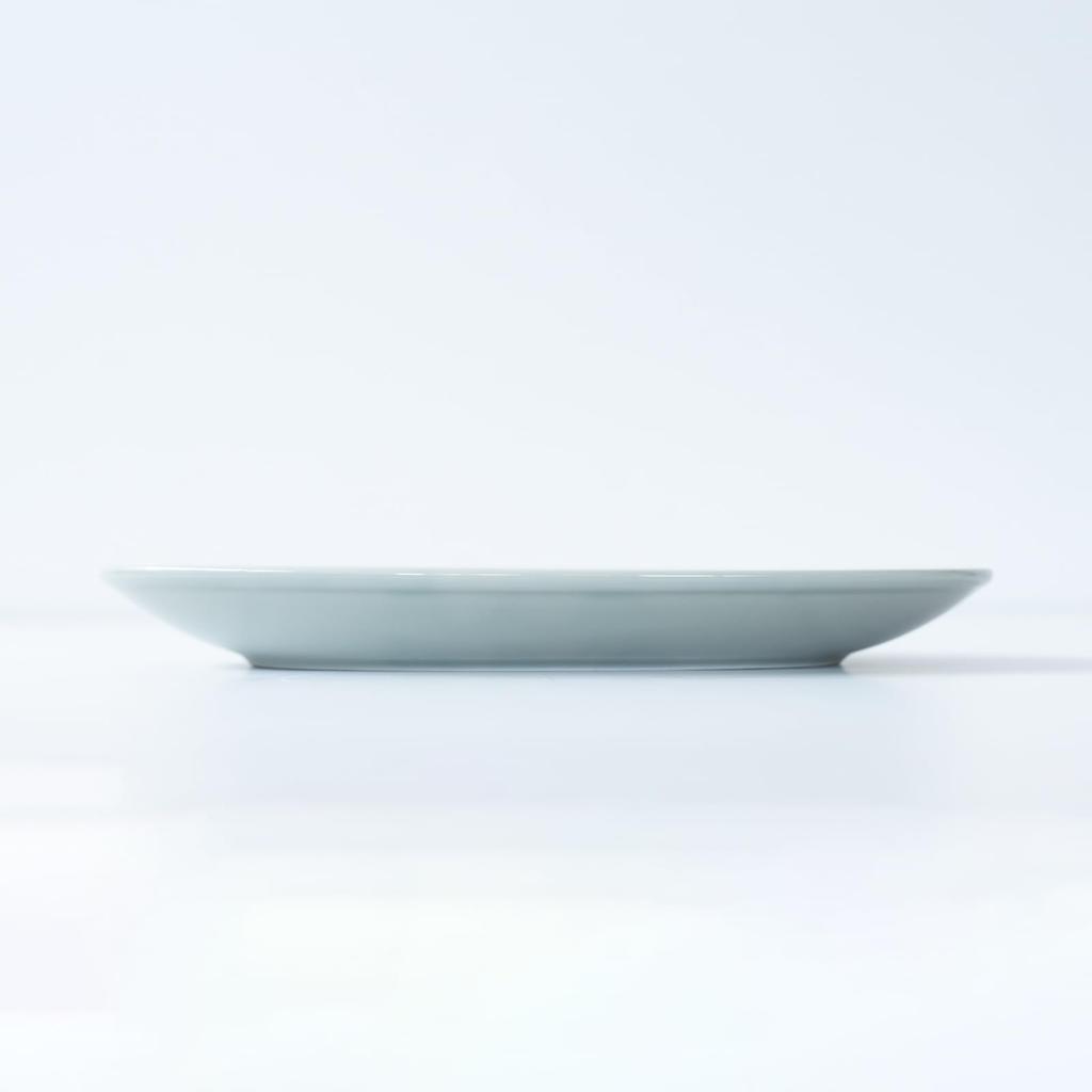 Saikai Pottery Hasami Ware Common Plate Oval Gray Diameter 27cm Microwave and Dishwasher Safe Made in Japan 13219 approx.