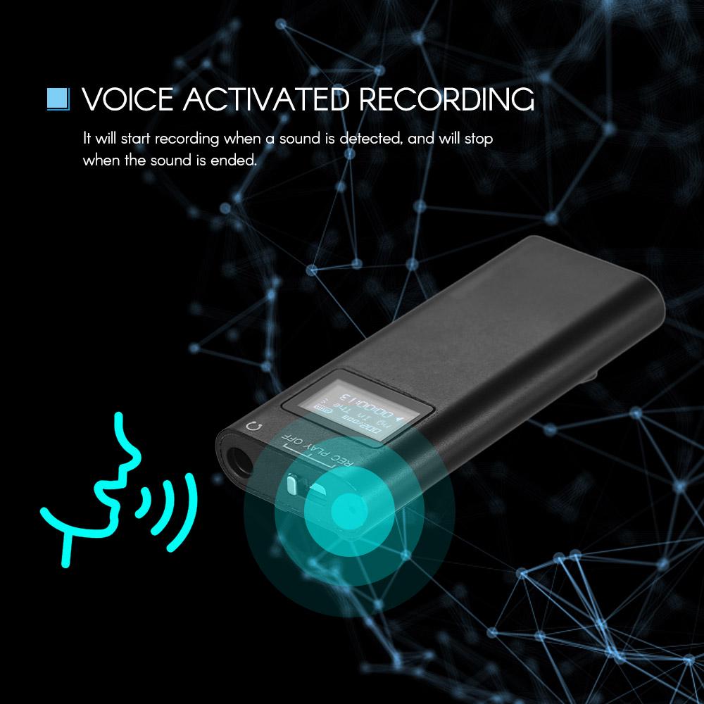 Buy Mini Audio Recorder Voice Activated Listening Device MP3 Player 8GB