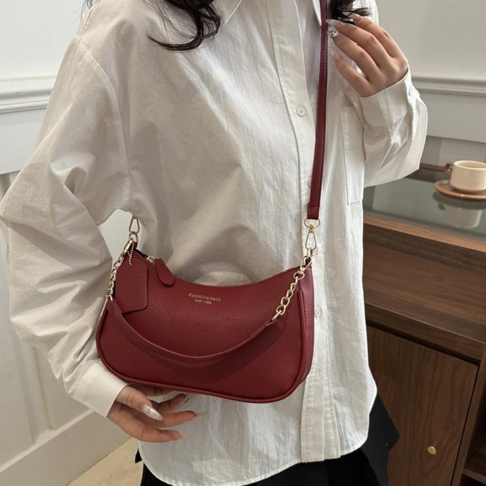 Borsa a Spalla in Ecopelle Stile Coreano Grande Capacità Borsa a Mano da Donna Borsa Casual Sottobraccio per Ragazze