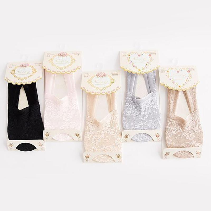 

Женские и женские хлопковые кружевные нескользящие невидимые носки No Show Peds Low Cut телесный