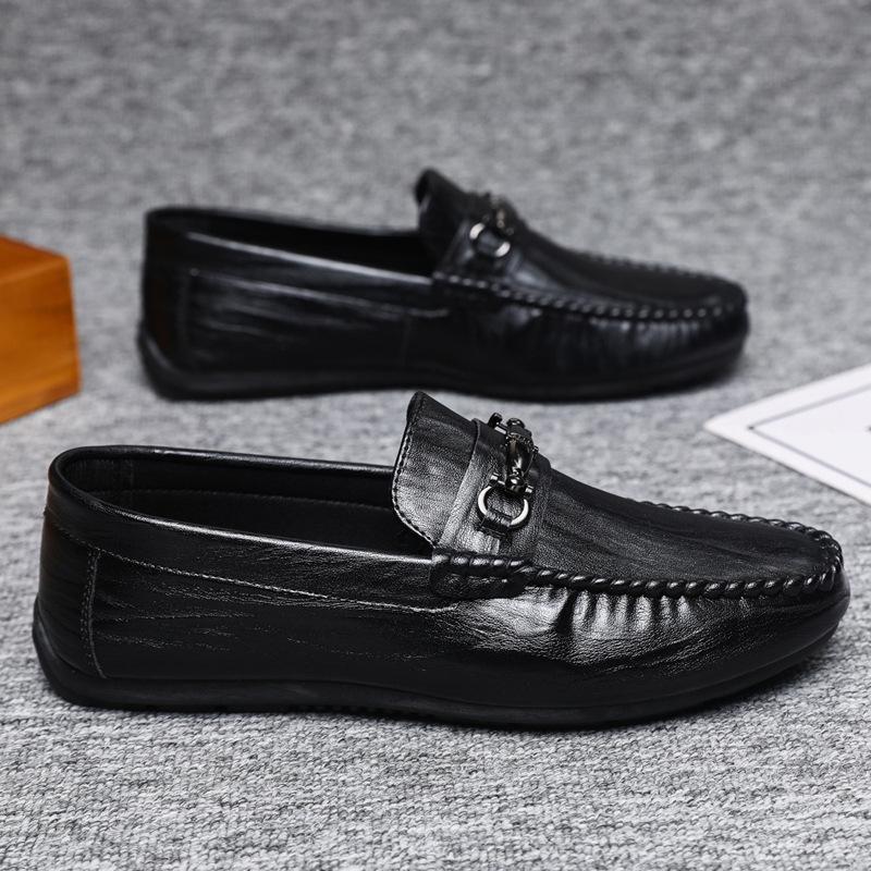 

Однопедальные туфли-лоферы Летние ленивые однобортные туфли с мягкой подошвой Мужская трендовая обувь высокого класса с низким верхом в британском стиле 44