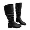 Pleated Pile Boots Tall Boots Long Boots Platform Boots Women's Elastic Skinny Boots Height Boots Knight Spice Girls Boots