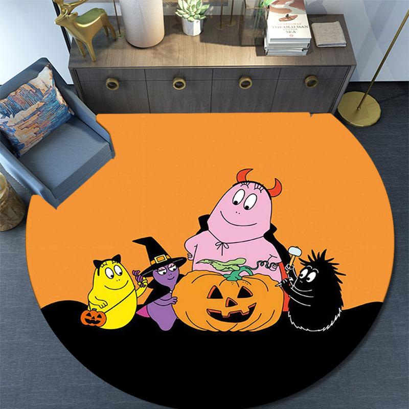 Barbapapa,Round Area Rug,Carpet Rug for Living Room Bedroom Sofa Playroom Decor,Non-slip Floor Mat