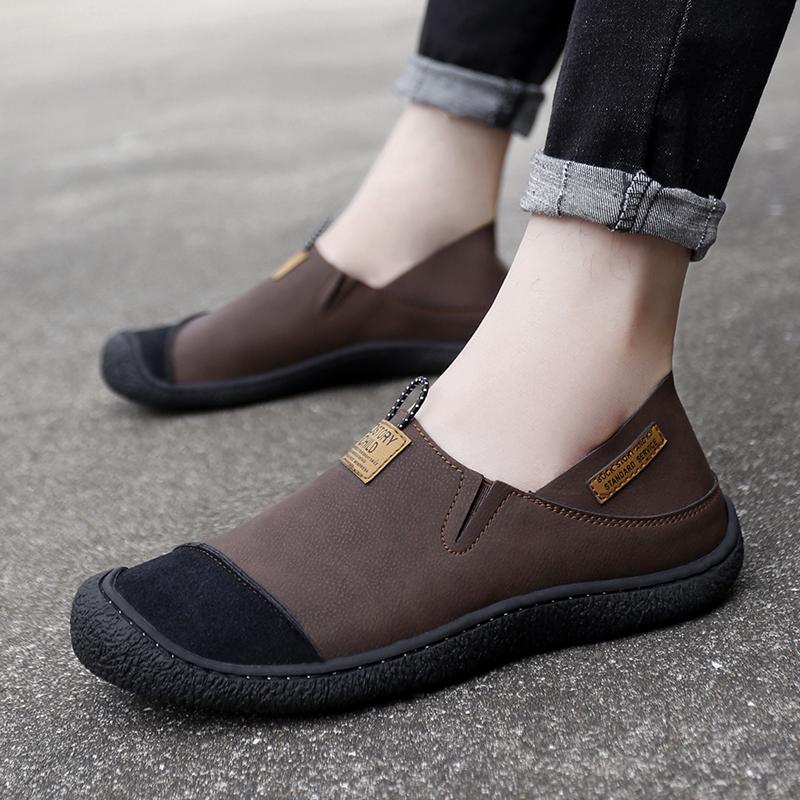 Herren Slipper Handgefertigt Lässige Lederschuhe Slip-on Fahrschuhe Mokassins