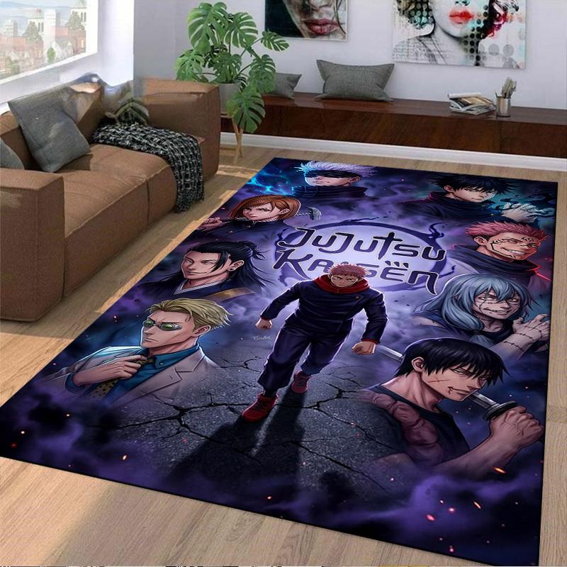Jujutsu Kaisen Anime Design Designed Floor Mat, Suitable As a Non-slip Mat for the Living Room or Bedroom Sofa