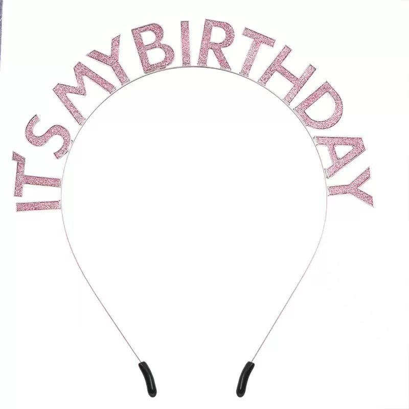 

Rainbow It s My Birthday Drip Oil Headband - European & American Style Birthday Crown