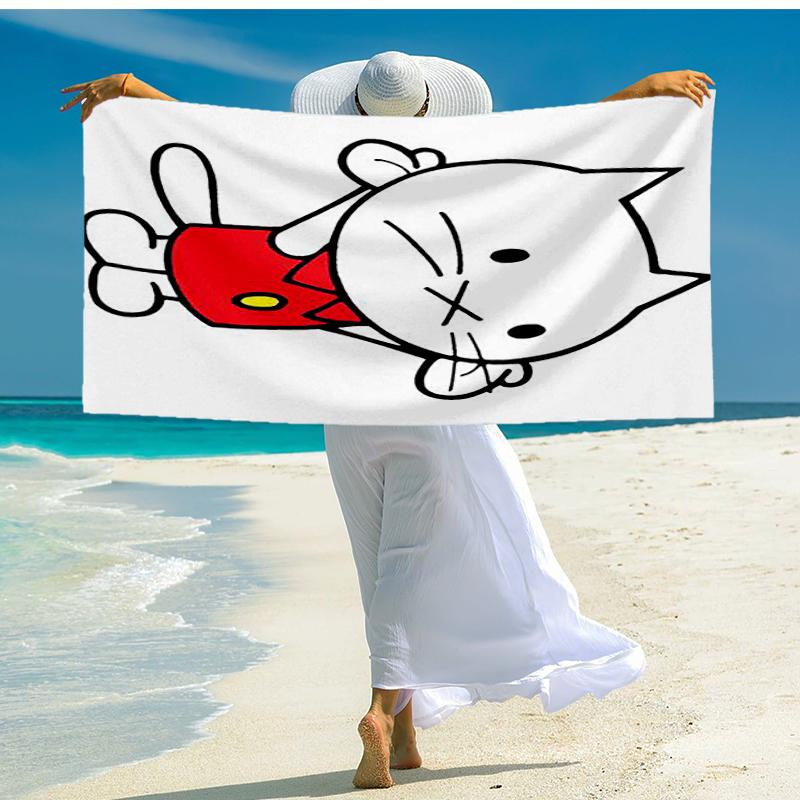 Ultra-Soft Beach Towel with Musti Theme,Ideal for Pool - Camping, Diving - Perfect Travel Essential, Vibrant Beach Towel.