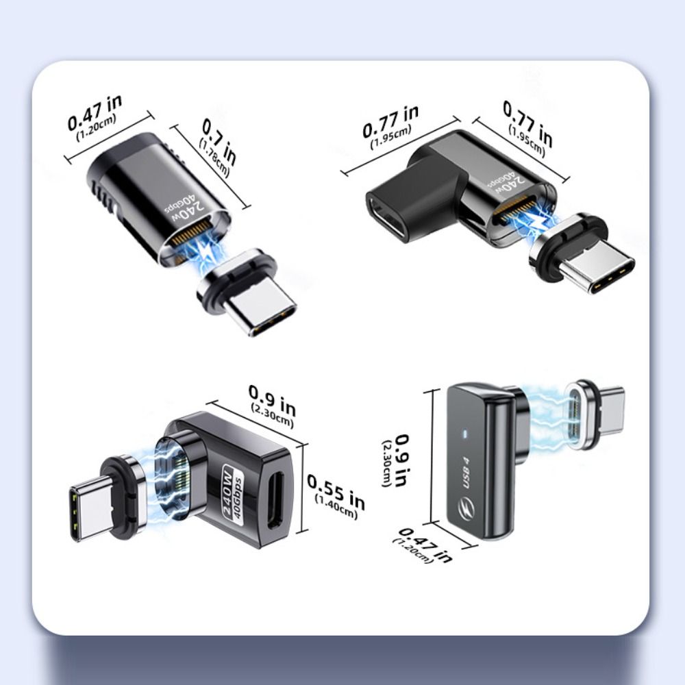 240W Type-C Converter 40Gbps USB4 Adapter High Quality USB C Magnetic Adapter  Mobile Phone