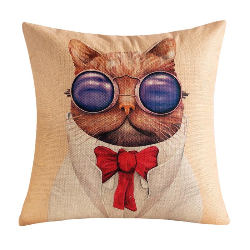 45x45cm Personalized Cartoon Animal Printed Sofa Cushion Cover Home Living Room Throw Pillowcase Decoration