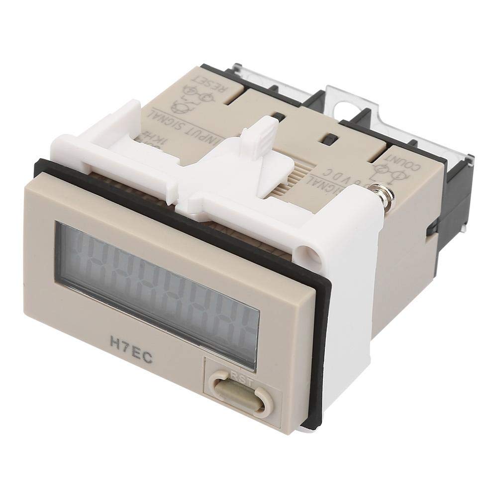 DC 3-36V H7EC-NV LED Digital Counter Meter, 8-Digit LCD Display, 0-99999999 Count Range with Holder, Digital Electric Counter Totalizer