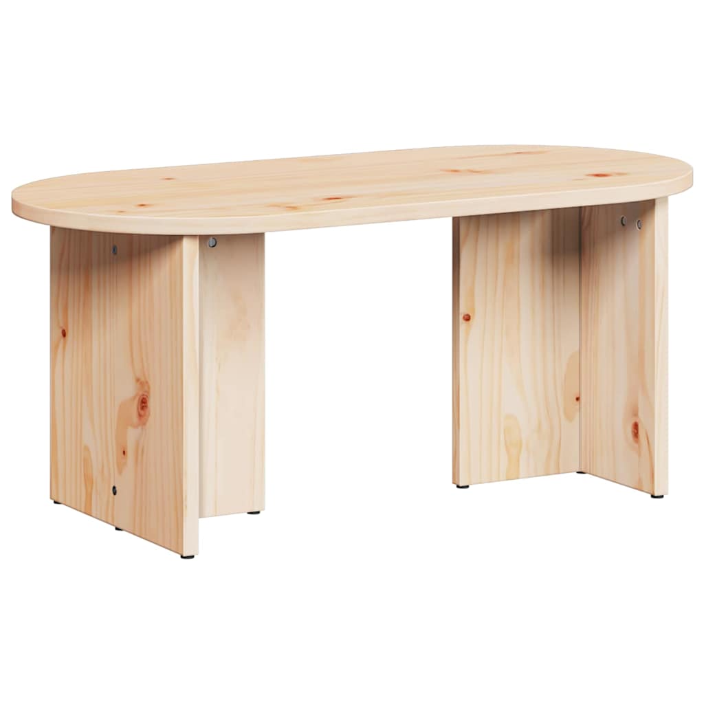 Natural Coffee Table 80 x 39.5 x 35 cm Solid Pine Wood