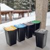 KADAX Trash Can Waste Container for Sorting 50L Bucket Black Container