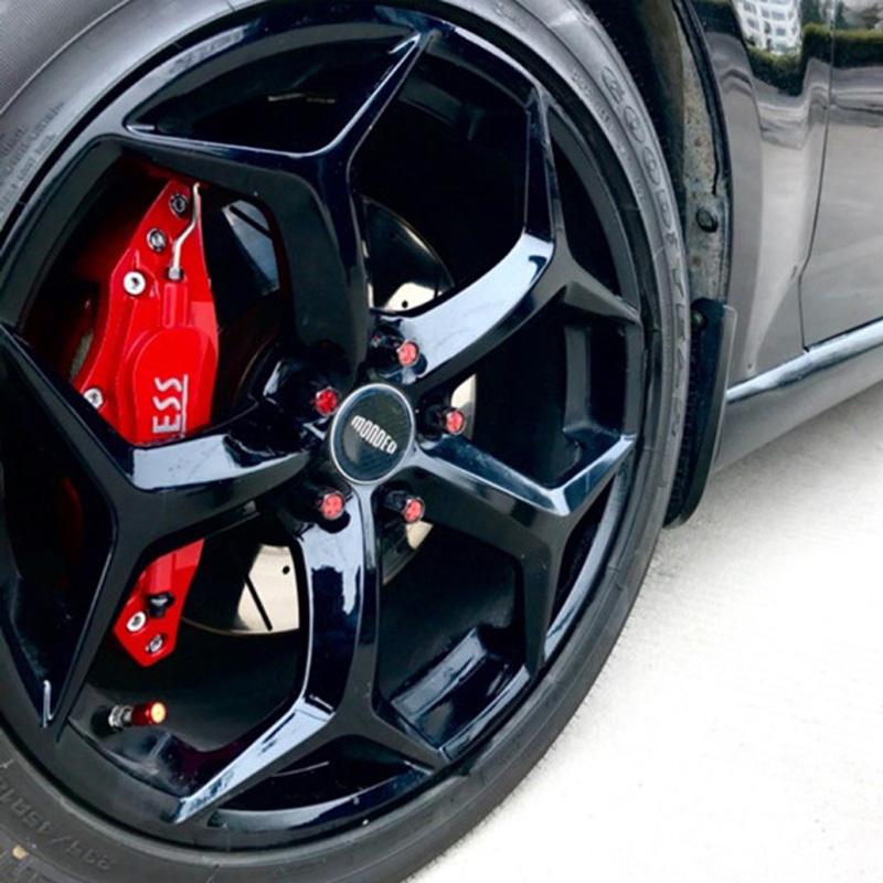 2PCS Universal 3D Aluminum Brake Caliper Cover Fixing By Screws Car Styling For Peugeot 207 308 407 206 307 607 RCZ 3008 4008