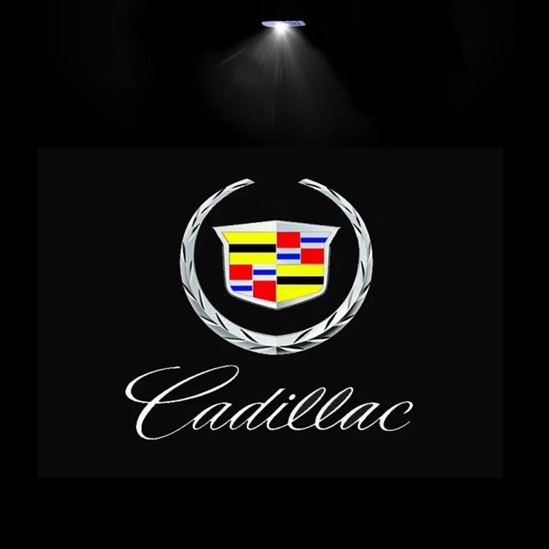 BFEOP1 2pcs LED welcome lamp car door light logo laser projector lighting emblem For Cadillac CT5 CT6 XT4 XT5 XT6 ATS SRX XTS CTS