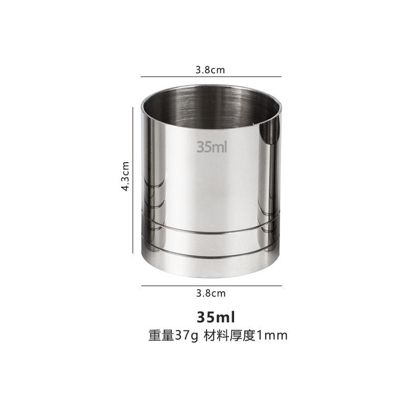 25/35/50ml Stainless Steel Measuring Cup Cylindrical Cocktail Ounce Jigger Wine Drink Measurer Bartending Bottle Bar Accessories