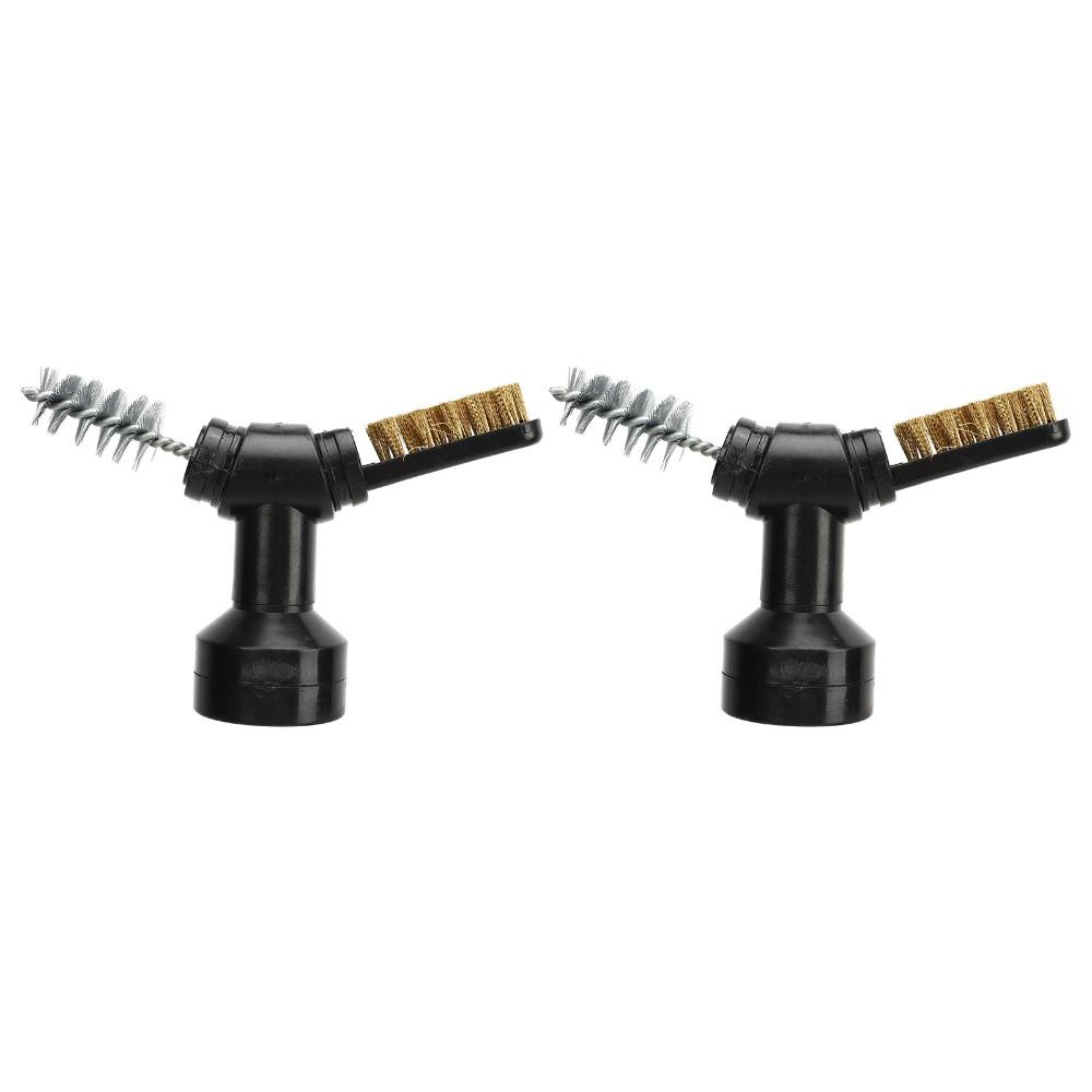 2PCS ABS Handle Battery Terminal Cleaner Hard/Soft Brush Car Battery Cleaning Tool  Auto Shop