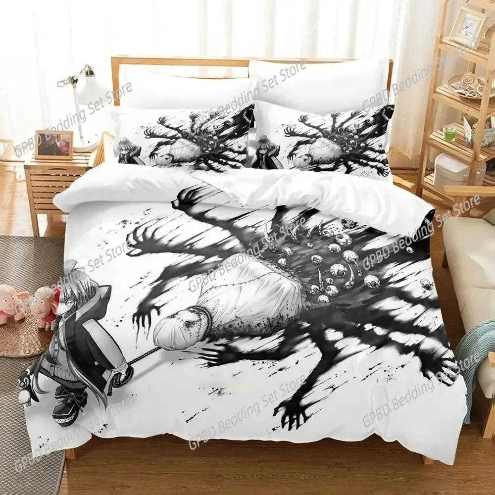 Anime Dark Gathering Bedding Set 3D Printed Suitable For Bedroom Duvet Cover Set With Pillowcases Kids Home Textile