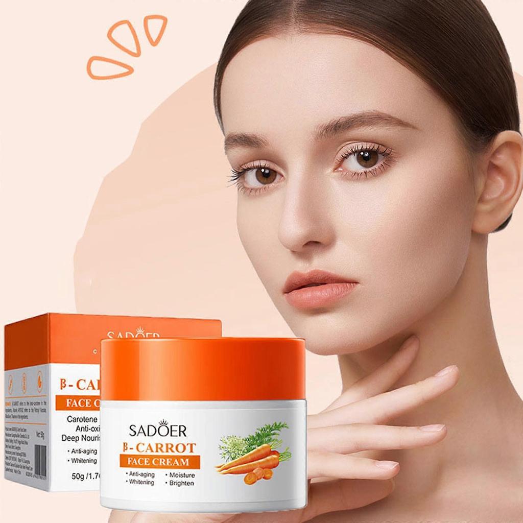 Carrot Face Cream 50g, Firms & Smoothes Skin, Improves Skin Tone, Relieves Swelling, Soothes & Moisturizes