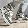 Fashion Fashion Shoes for Men Student Lace-up Thick Baseplate Shoes Four Seasons PU Leather Casual Run Sneaker Comfort Zapatillas Hombre