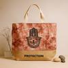 Hamsa Tote Bag - Terracotta Stonewash