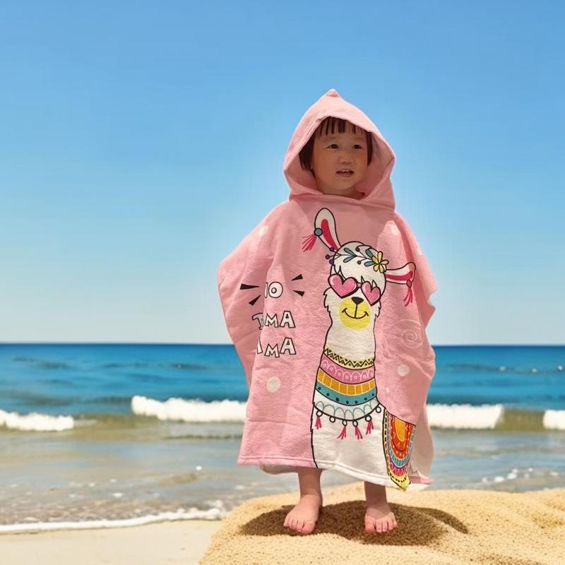 Children's Microfiber Hooded Bath Towel Cloak - Quick-Dry & Absorbent