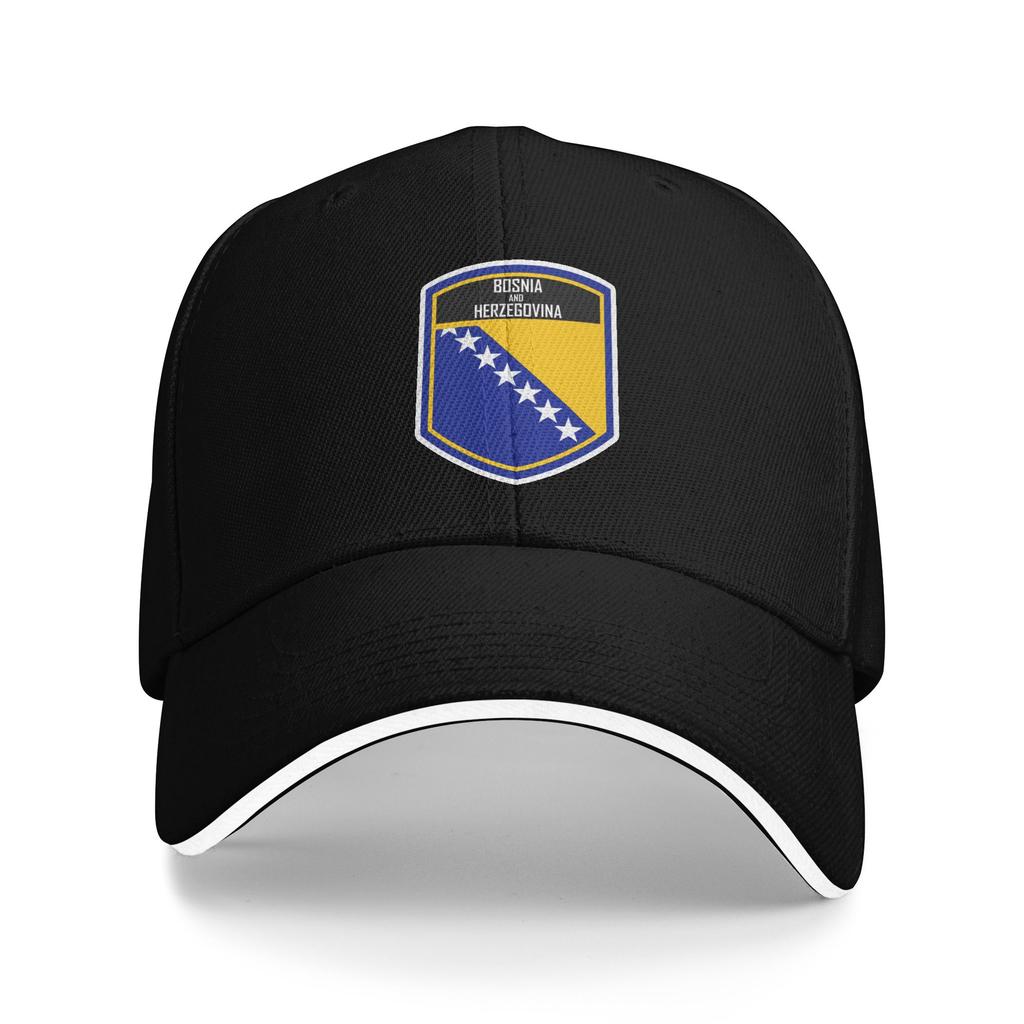 Bosnien Flagge Symbol Sonne Baseballkappe Sommer Lässig Truckerhut Für Unisex Damen Laufen Hippie Baseballkappen