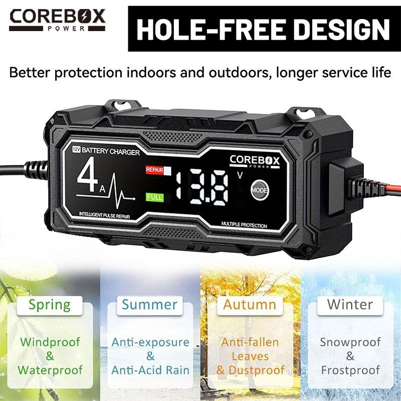 4A Car Motorcycle Battery Charger Multiple Protection LCD Display Intelligent Chargers 12V Pulse Repair AGM Battery Charger