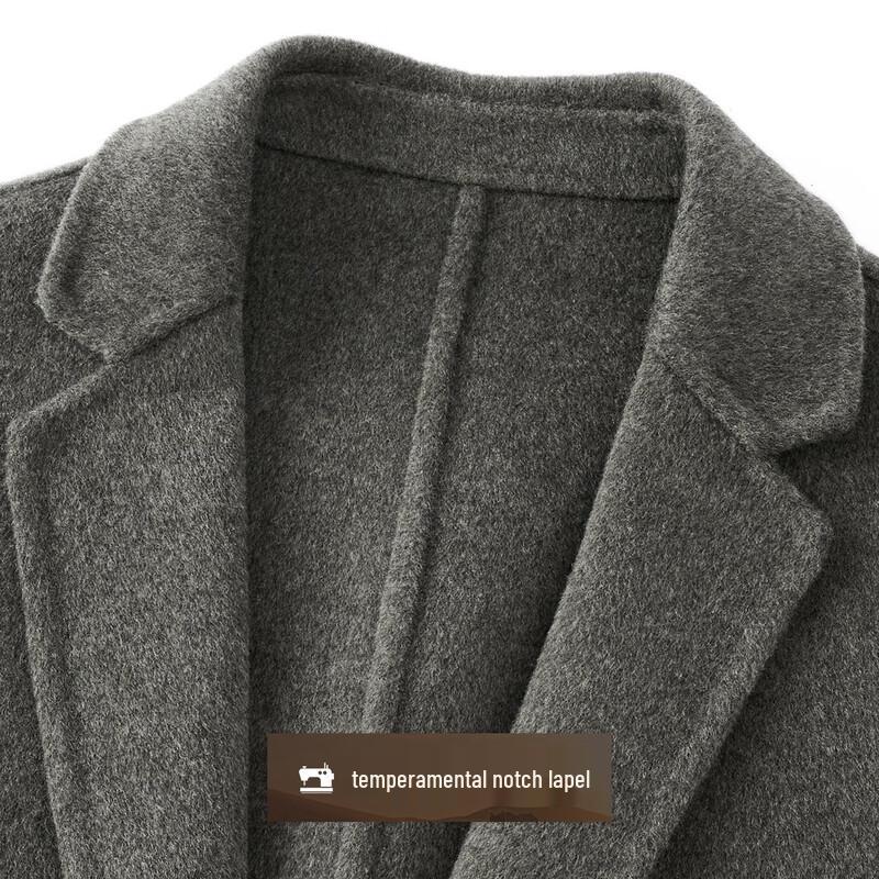 Men's Cashmere Wool Blend Double-faced Business Suit Jacket