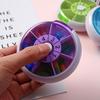 Round 7-Compartment Rotating Travel Pill Organizer