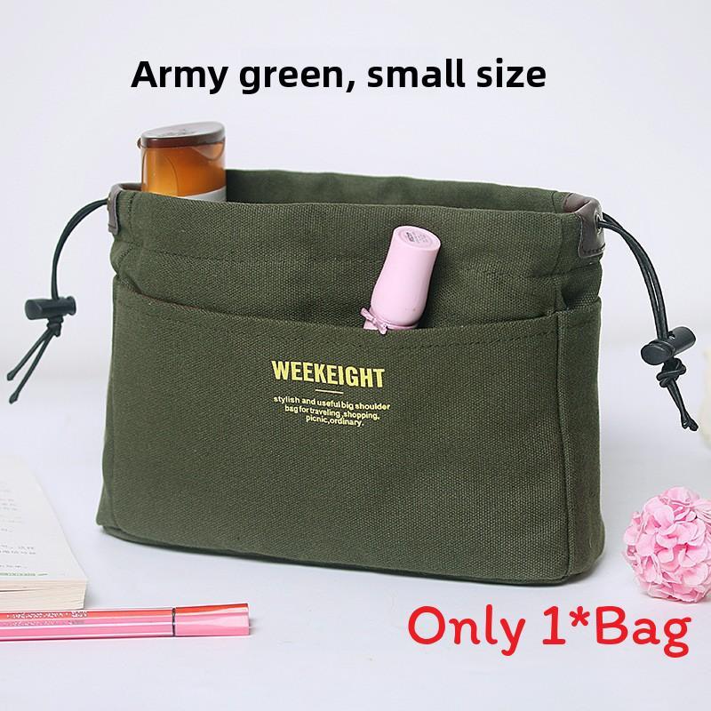 

Canvas Makeup Bag With Waterproof Fabric For Travel And Home Organization 20cm армия зеленый