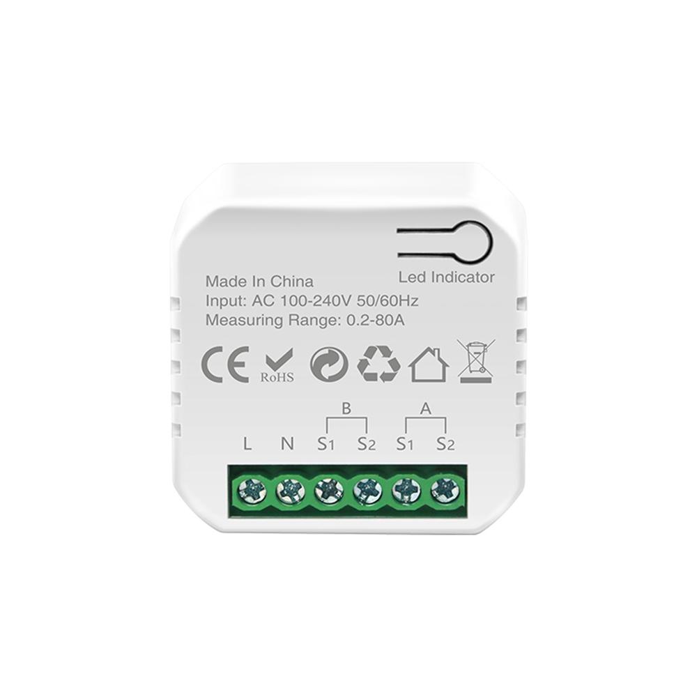 Smart Energy Meter TY Power Consumption Monitor with 2 80A CT Clamp Electricity Statistics Current