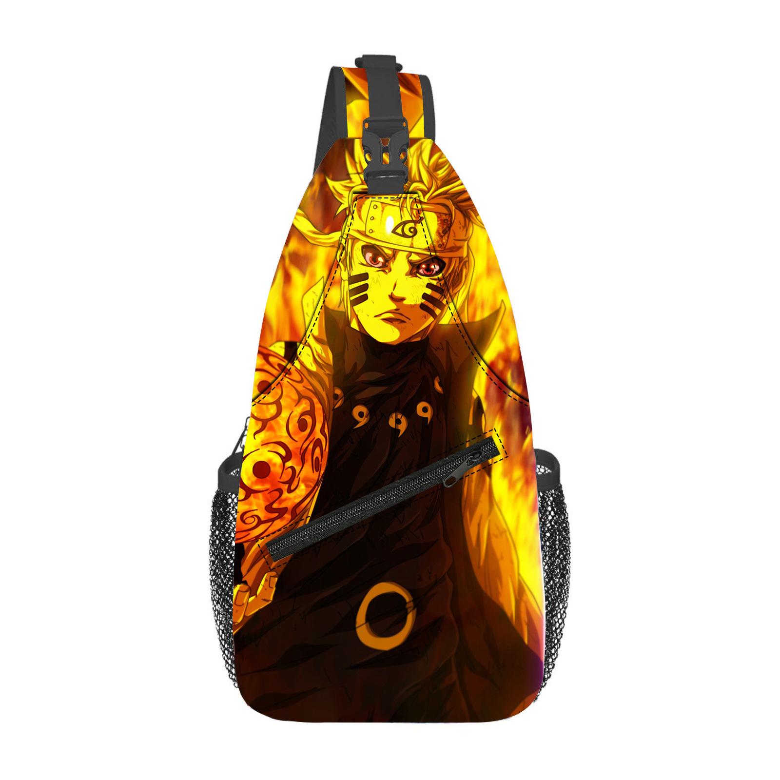 

Naruto Breast Bag Multifunctional Crossbody Bag Sports Small Backpack Mobile Phone Waist Bag Casual Shoulder Bag Cartoon Backpack Chest bag