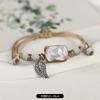 Retro Stone Flower Bracelet Female Jingdezhen Handmade Jewelry Woven Ceramic Pinched Flower Bracelet