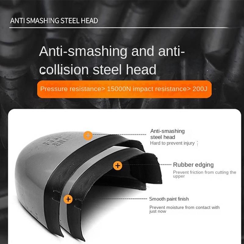 Oulylan Anti-smash Steel Toe Labor Shoes Light Comfort Male Safety Footwear Breathable Wear-resistant Work Protection Sneakers