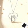 Customized Name Couple Kiss Little Person Necklace Stainless Steel Personalized Heart Name Love Necklace Jewelry Gift