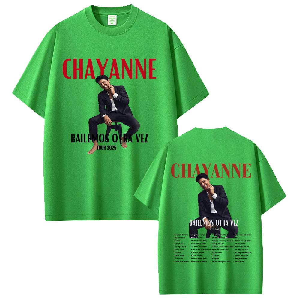Chayanne Album Bailamos Otra Vez Tour 2025 Tshirts Unisex Women Clothing Casual Cotton Vintage Short Sleeve T Shirts Streetwear