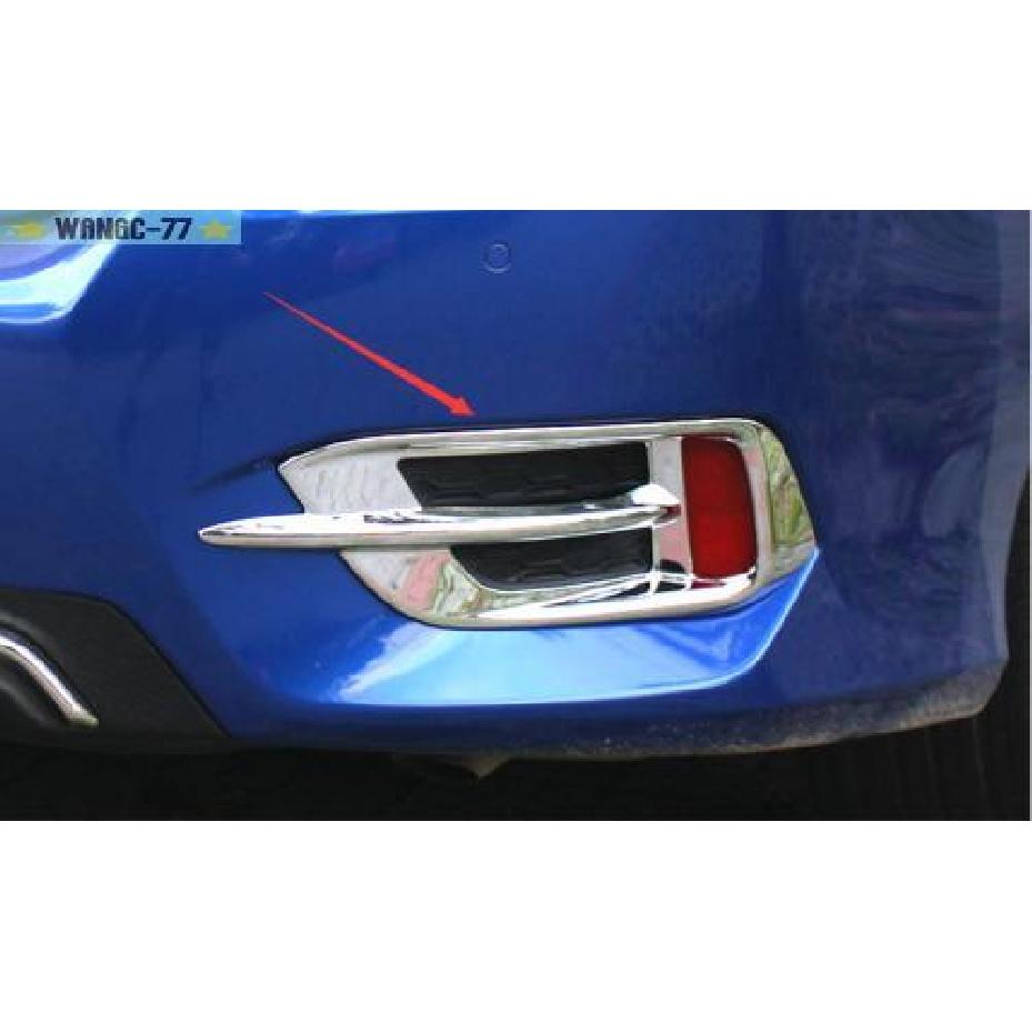 ABS Chrome Rear Fog Light Lamp Trim Cover For 2016-18 Honda 10th Civic Sedan New