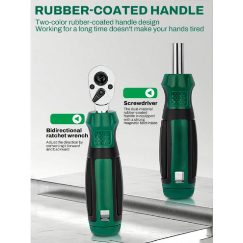 40-In-1 Screwdriver Wrench Kit Sleeve Set Ratchet Screwdriver Wrench Kit Diy Household Repair Tool Magnetic Screw Driver Bit Set