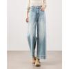 TERRE BLEUE Women's High-Waist Wide-Leg Straight Jeans