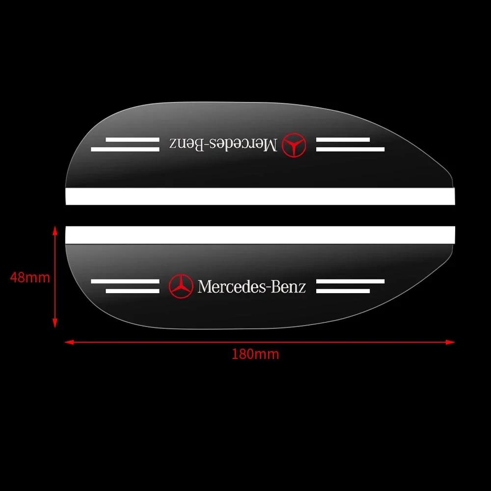CEZ1 2025 Hot 2Pcs Car Rear View Mirror Sticker Rain Shield Shade Cover Decoration For Mercedes Benz A C E S Class CLA CLS W212 W213