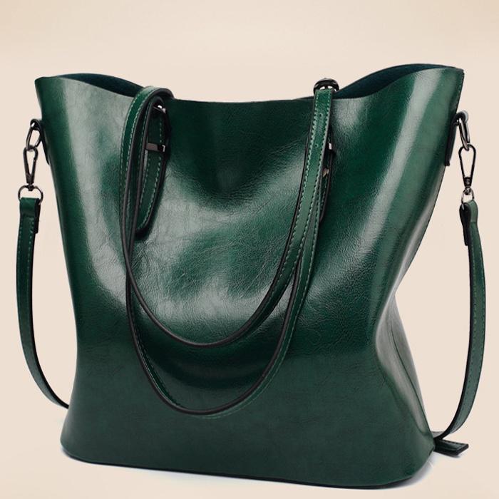 Buy Oilskin Tote Bag Large Bags Fashionable and Simple European and American Women's Handbags at